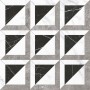 Patterned --and-- Statement Black/Dark Grey Medium Format 260x410 - 595x595 Porcelain for Wall/Floor; Finish - Natural